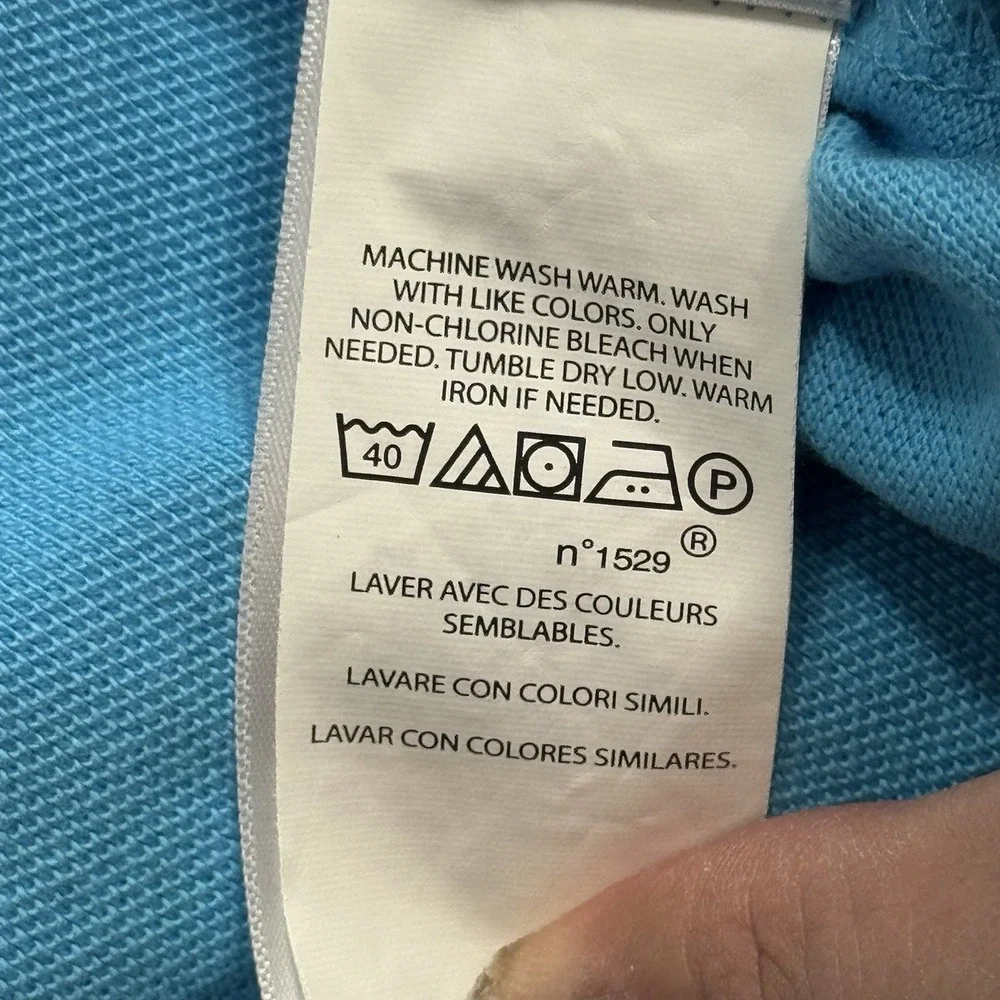 Ralph Lauren Polo Shirt Mens Large Sky Blue Classic Fit Yellow Pony Short Sleeve
